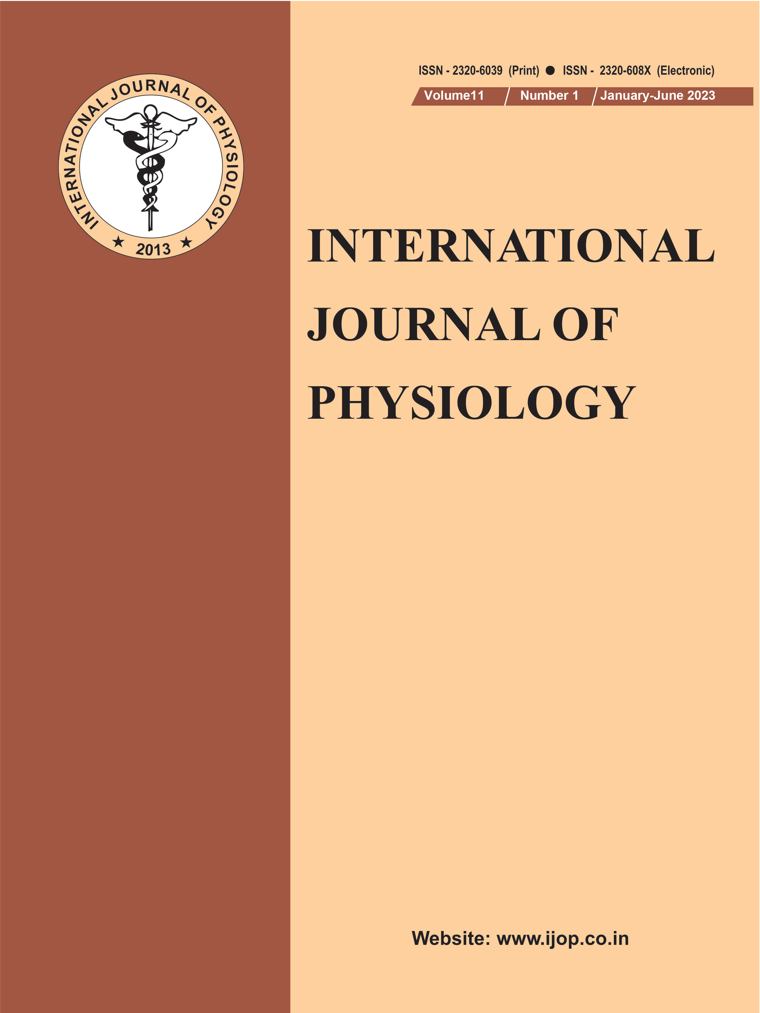 					View Vol. 11 No. 1 (2023): International Journal of Physiology
				