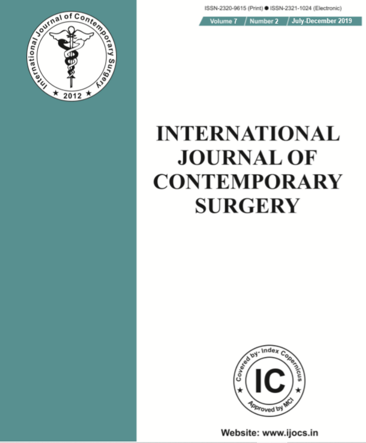 					View Vol. 7 No. 2 (2019): International Journal of Contemporary Surgery
				